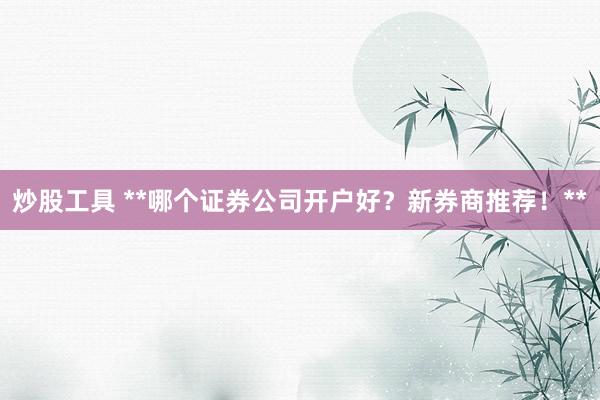 炒股工具 **哪个证券公司开户好？新券商推荐！**