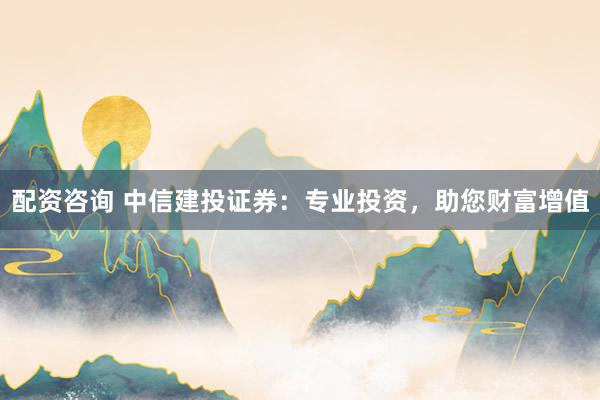 配资咨询 中信建投证券：专业投资，助您财富增值