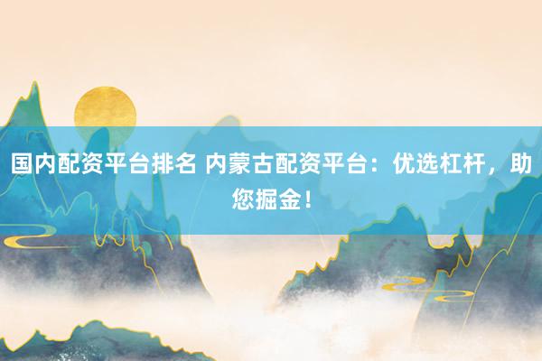 国内配资平台排名 内蒙古配资平台：优选杠杆，助您掘金！