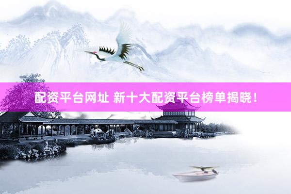配资平台网址 新十大配资平台榜单揭晓！