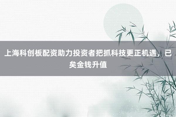 上海科创板配资助力投资者把抓科技更正机遇，已矣金钱升值