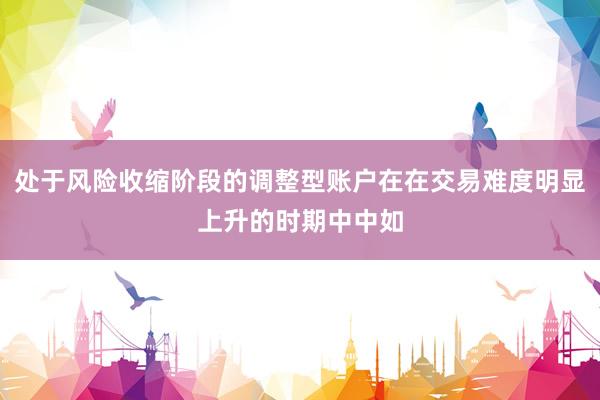 处于风险收缩阶段的调整型账户在在交易难度明显上升的时期中中如