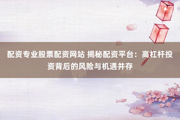 配资专业股票配资网站 揭秘配资平台：高杠杆投资背后的风险与机遇并存