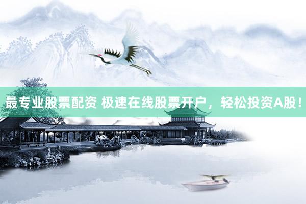 最专业股票配资 极速在线股票开户，轻松投资A股！