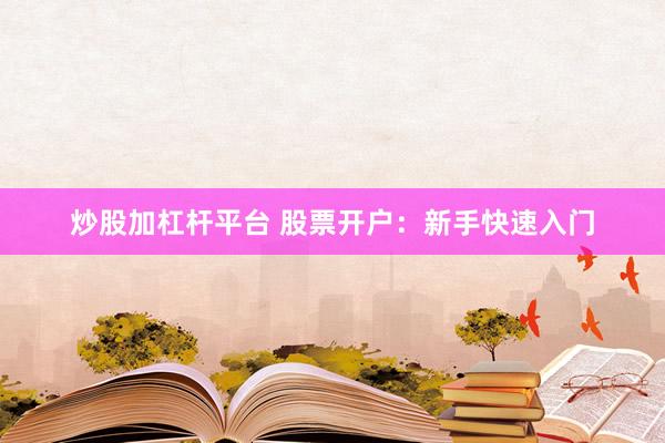 炒股加杠杆平台 股票开户：新手快速入门